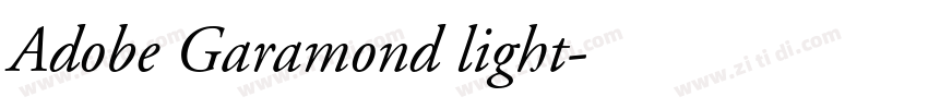 Adobe Garamond light字体转换